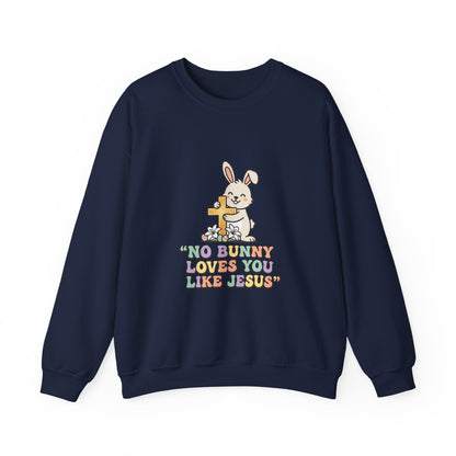 No Bunny Loves You Like Jesus Sweatshirt | Easter Christian, Pastel Retro