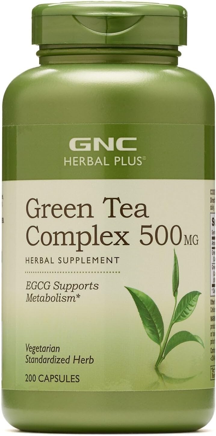 GNC Herbal Plus Green Tea Complex 500mg Supplement Vegetarian Health 2 ...
