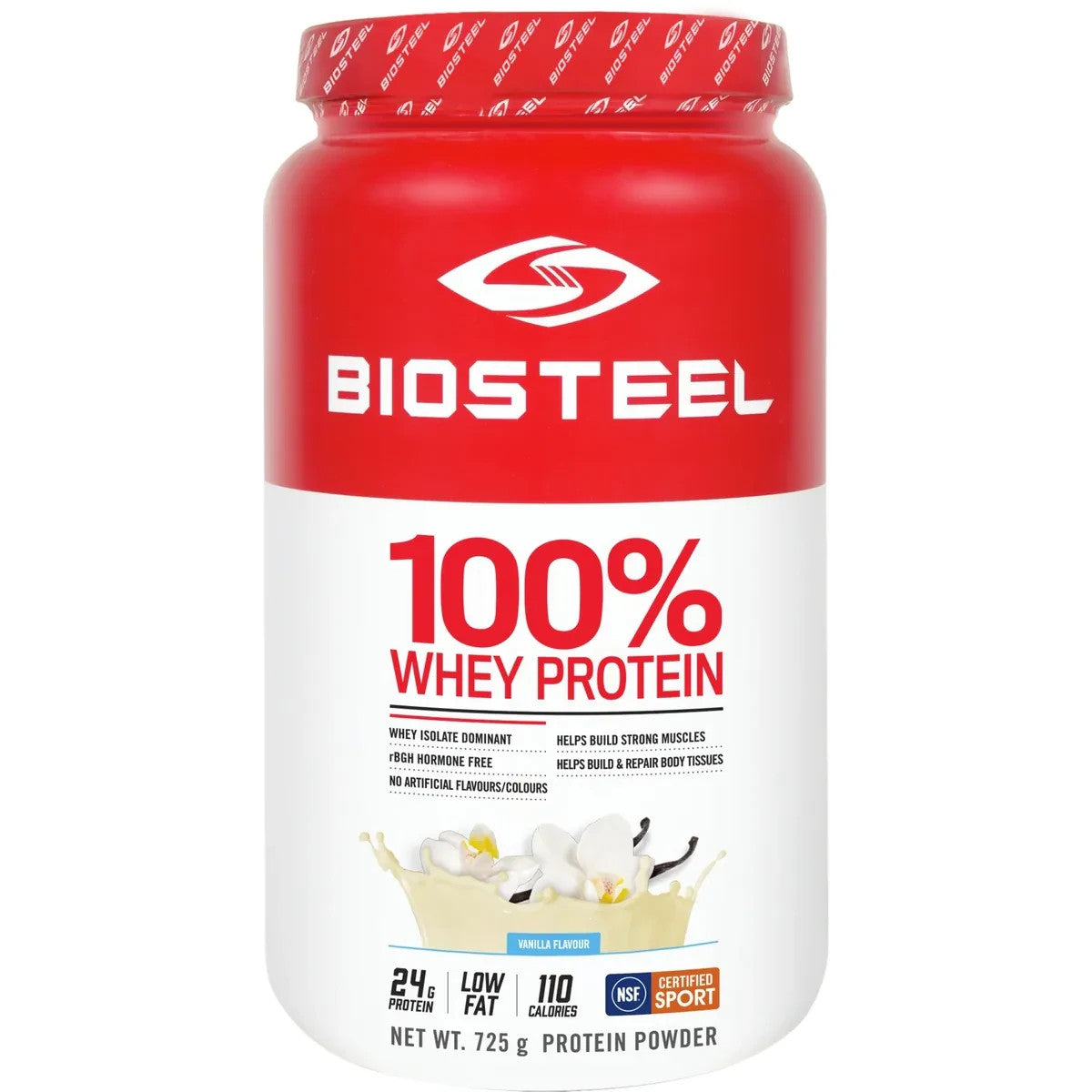 Biosteel 100% Whey Protein Powder Low Fat Isolate Vanilla Flavor 725g ...