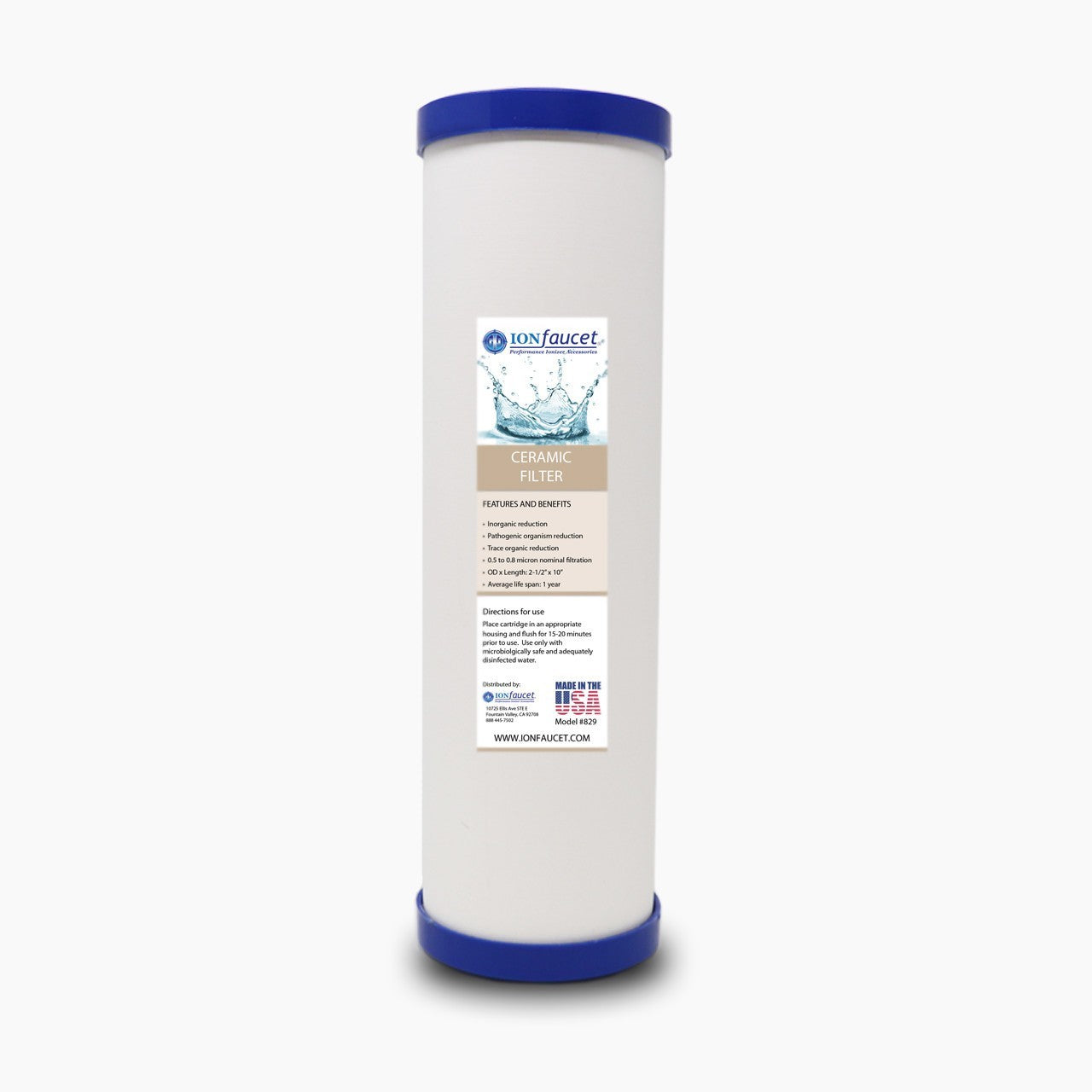 IonFaucet Cermaic Filter Most Advanced Prolonged Life Post Filter Bloc ...