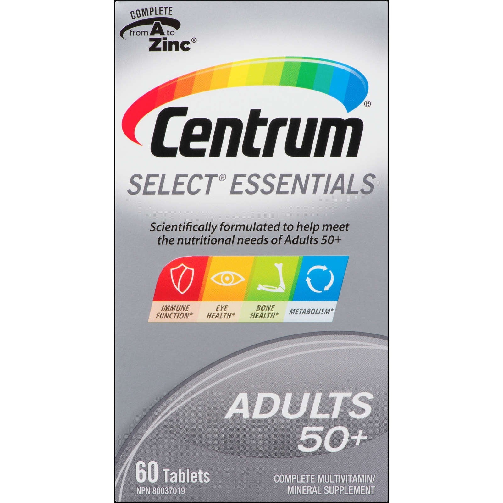 Centrum Select Essentials Adults 50+ Multivitamin Multimineral 60 pcs ...