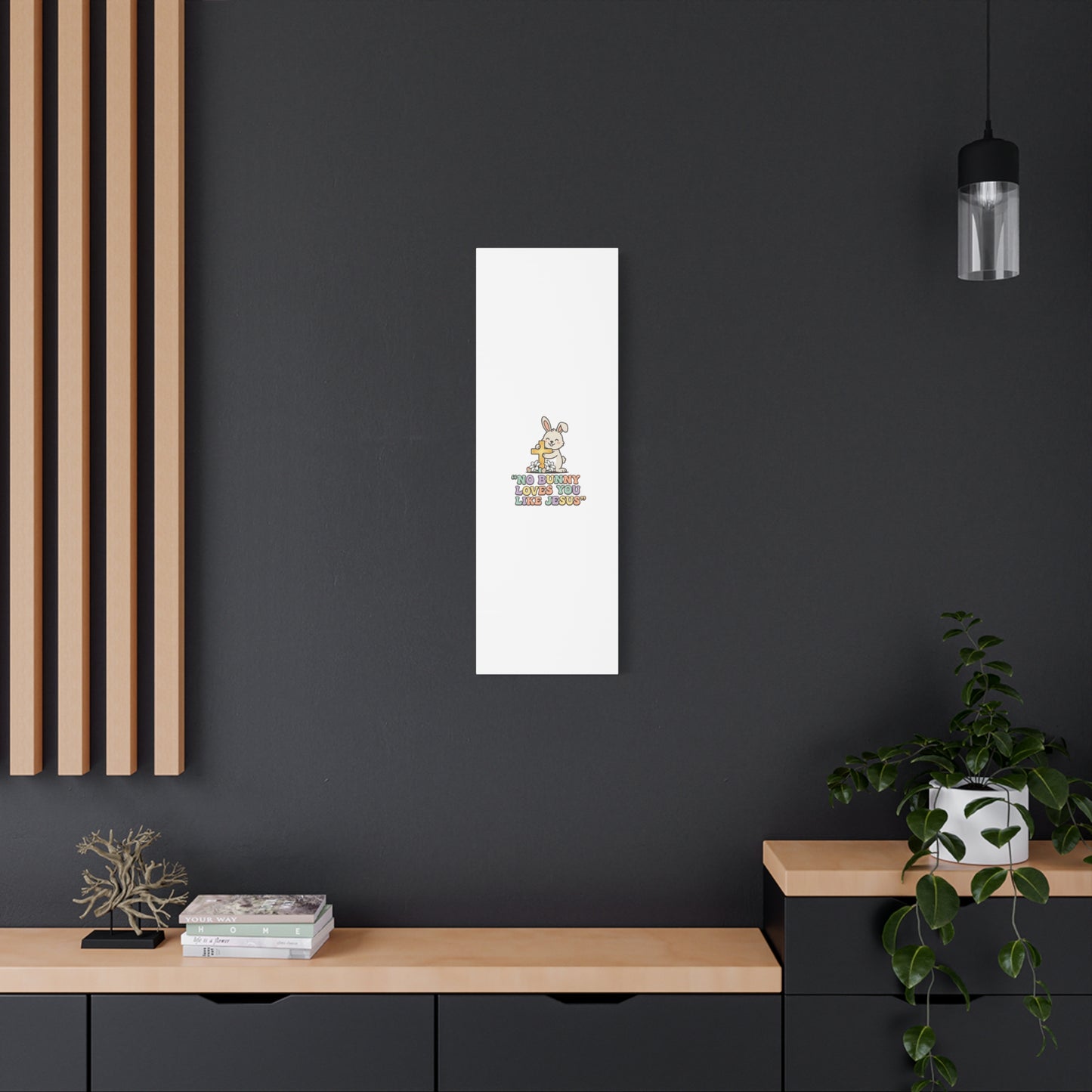 No Bunny Loves You Like Jesus Canvas | Easter Christian, Pastel Retro