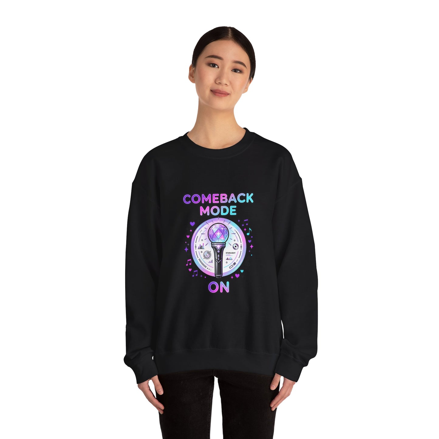 Comeback Mode On Crewneck, K-pop comeback, fan chant sweatshirt