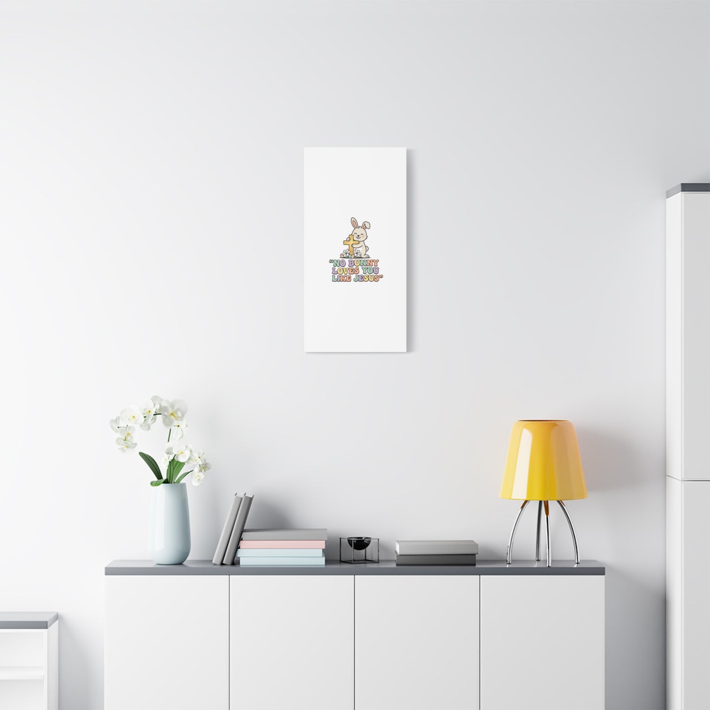 No Bunny Loves You Like Jesus Canvas | Easter Christian, Pastel Retro