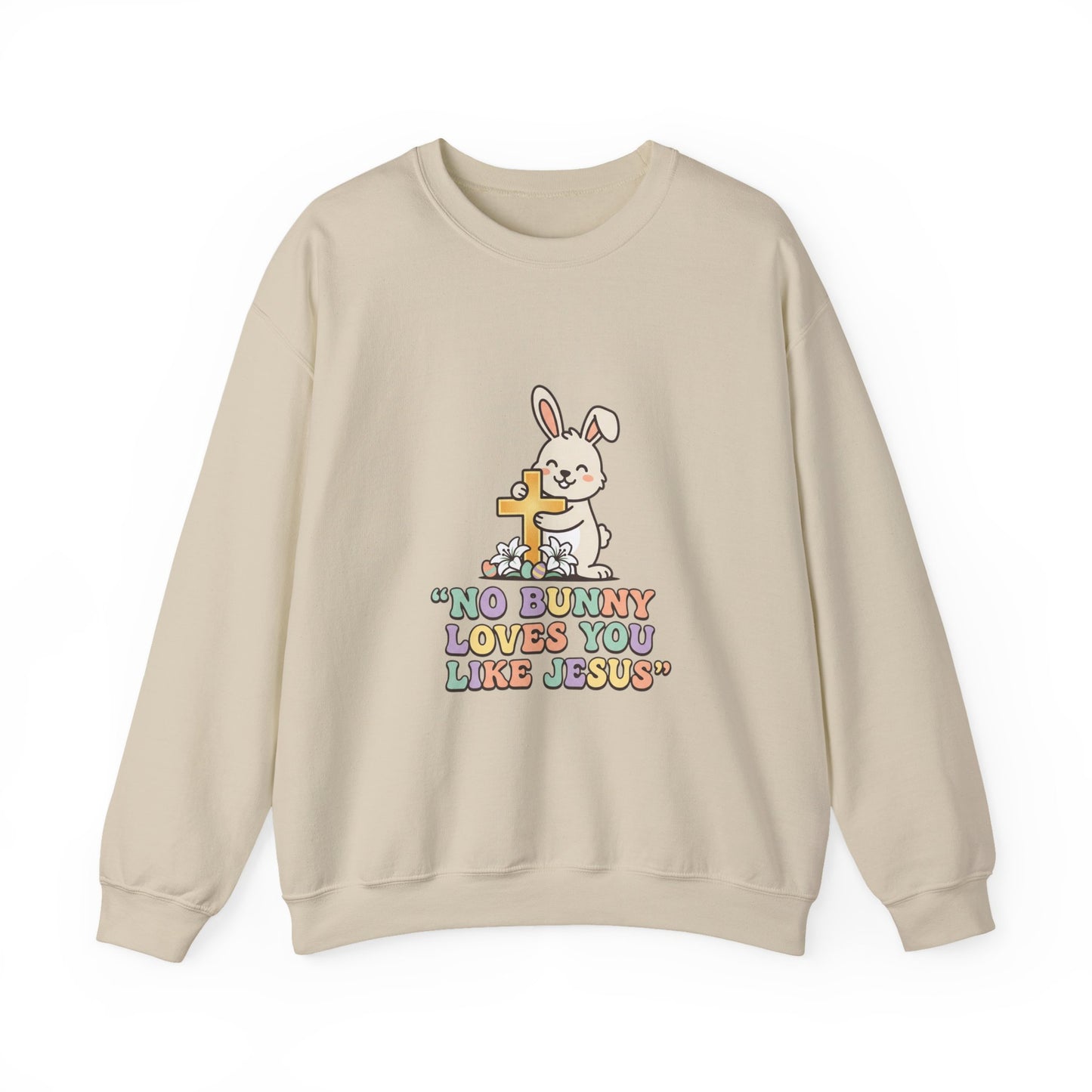 No Bunny Loves You Like Jesus Sweatshirt | Easter Christian, Pastel Retro