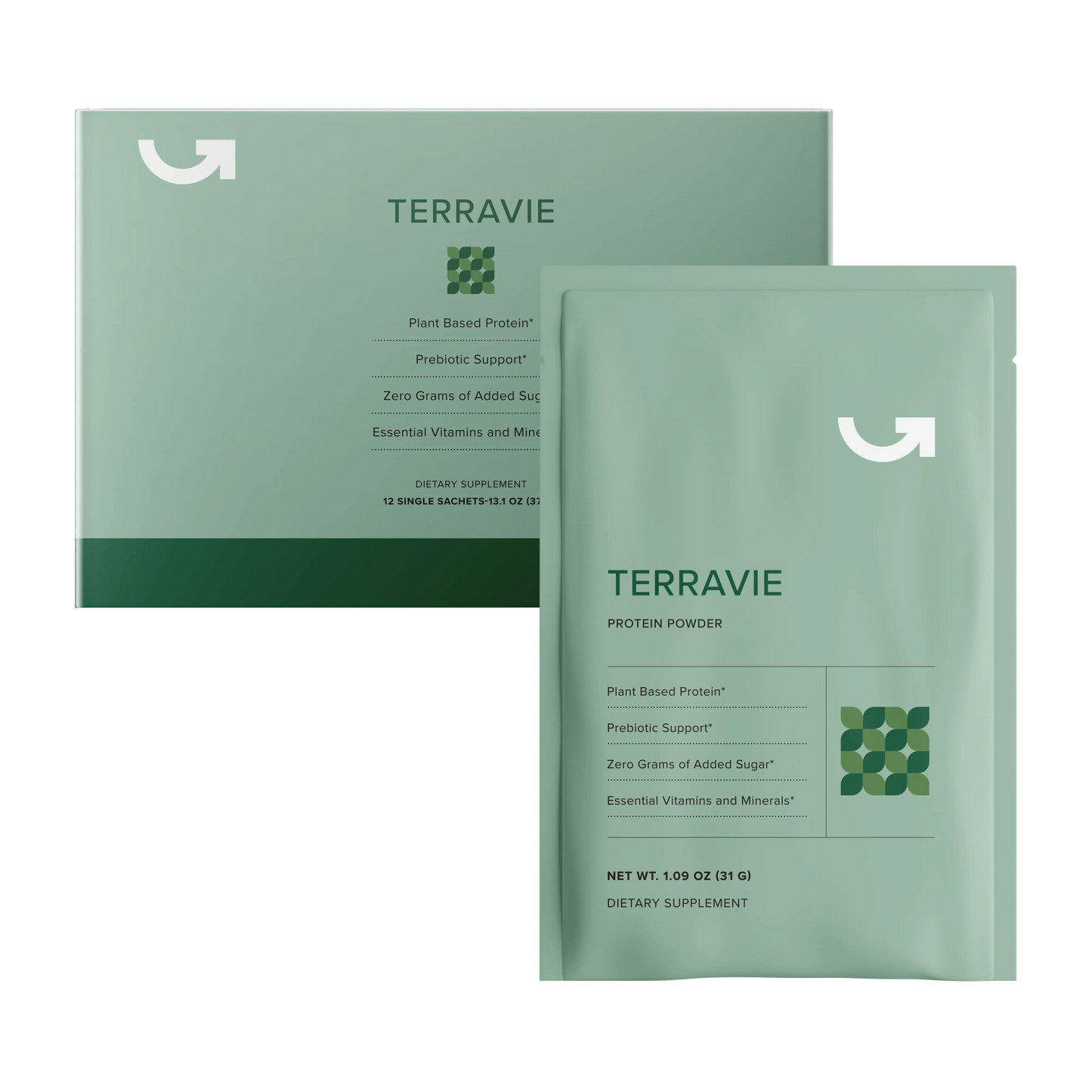 Calerie Health TerraVie Protein Powder Plant Based 12 Sachets NEW
