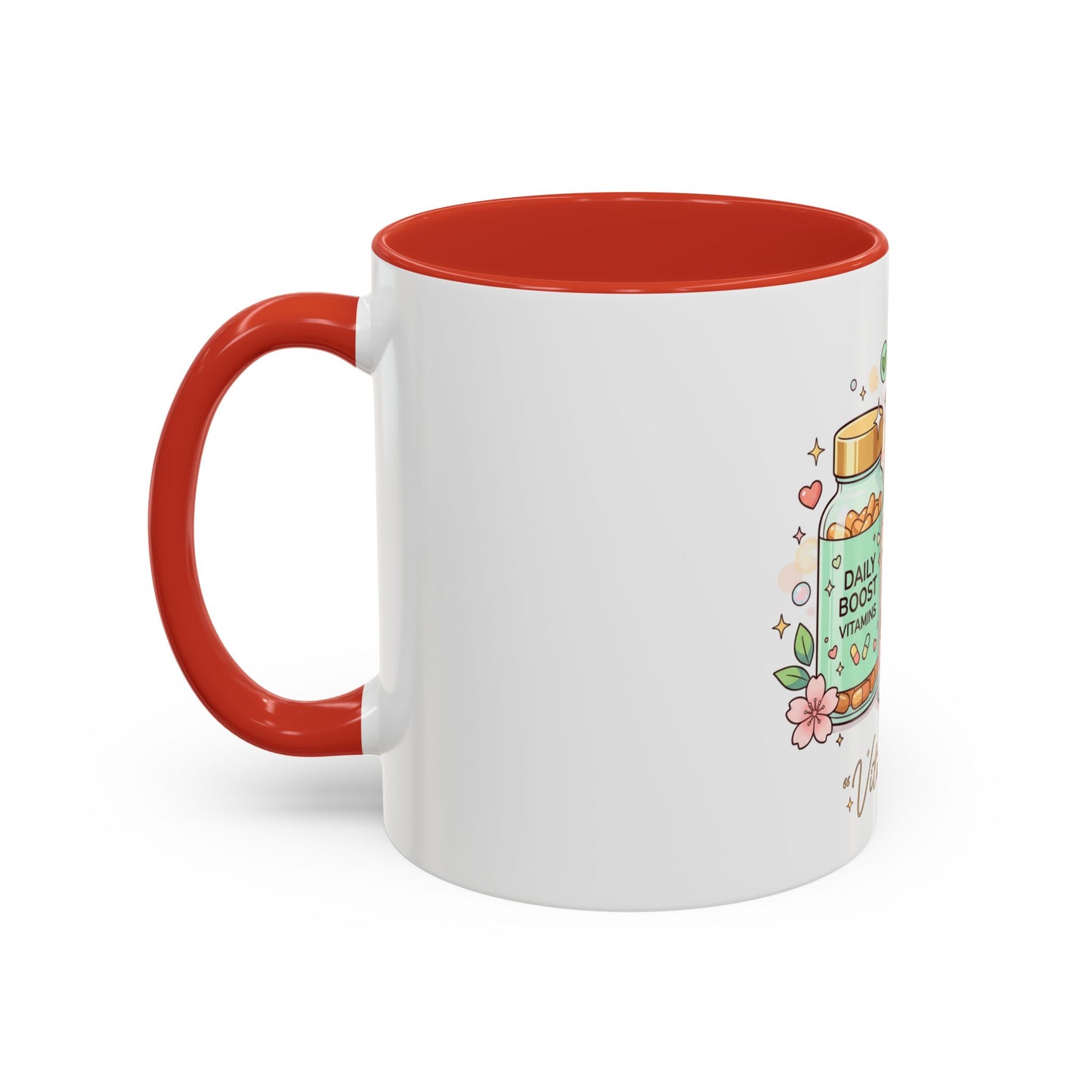 Skincare Vitamins Serum Illustration Mug | Accent Coffee Mug