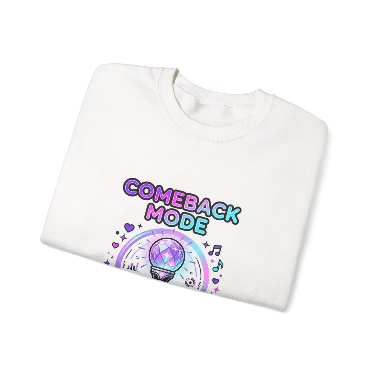 Comeback Mode On Crewneck, K-pop comeback, fan chant sweatshirt