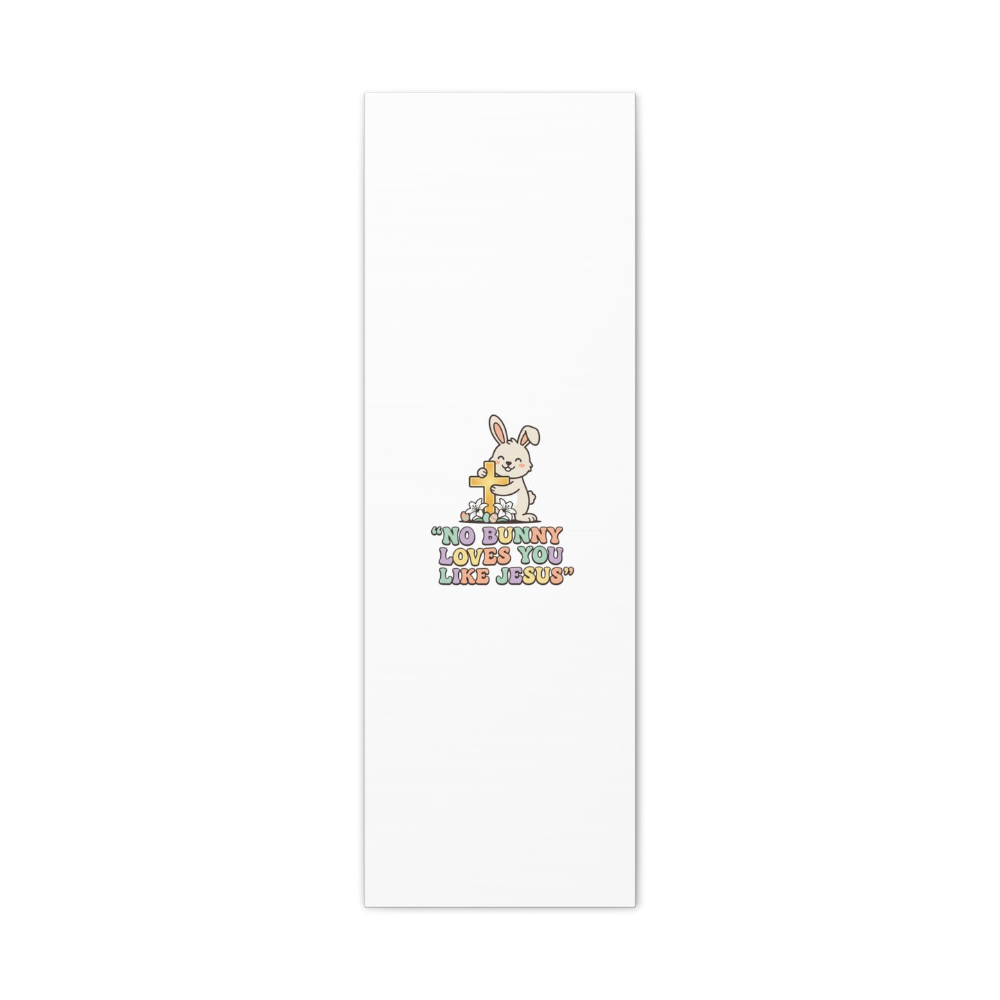 No Bunny Loves You Like Jesus Canvas | Easter Christian, Pastel Retro