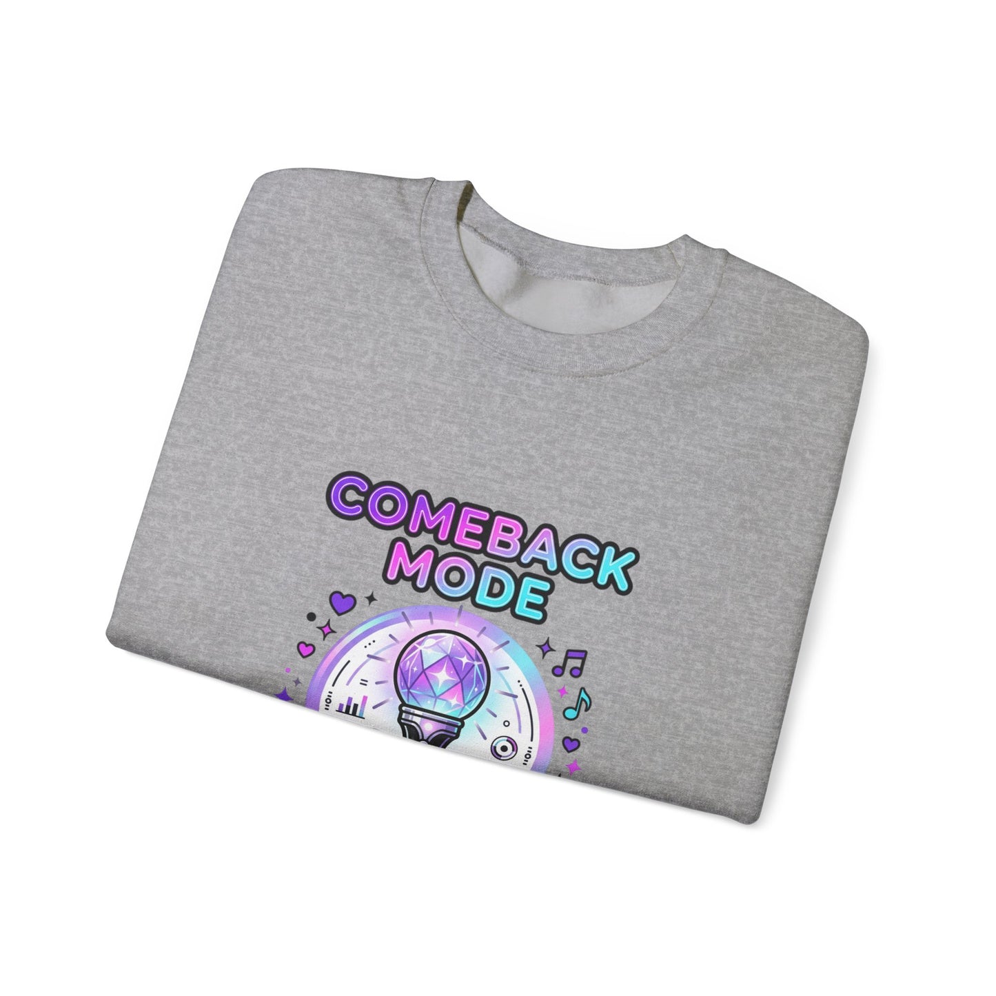 Comeback Mode On Crewneck, K-pop comeback, fan chant sweatshirt