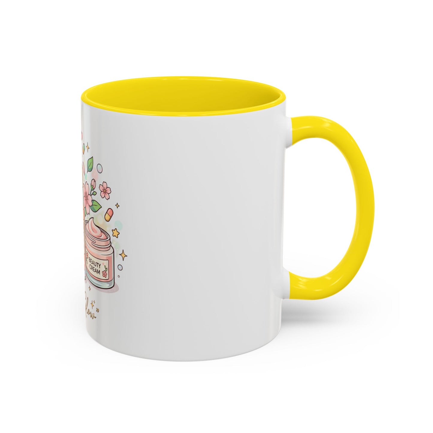 Skincare Vitamins Serum Illustration Mug | Accent Coffee Mug