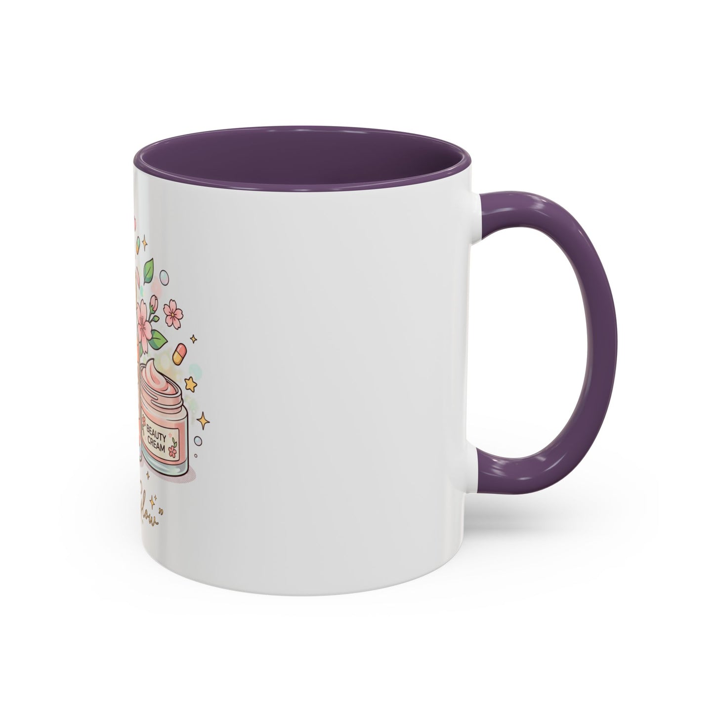 Skincare Vitamins Serum Illustration Mug | Accent Coffee Mug