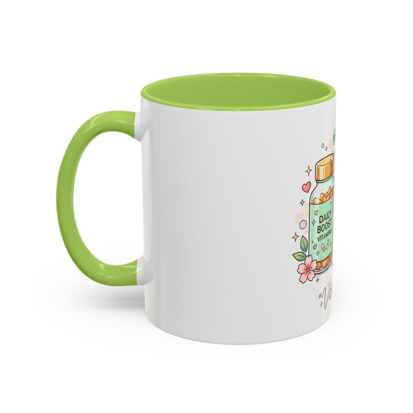 Skincare Vitamins Serum Illustration Mug | Accent Coffee Mug