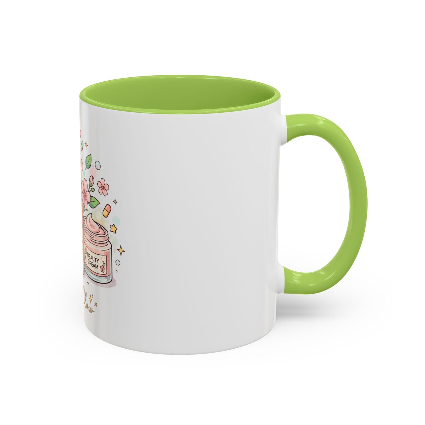 Skincare Vitamins Serum Illustration Mug | Accent Coffee Mug