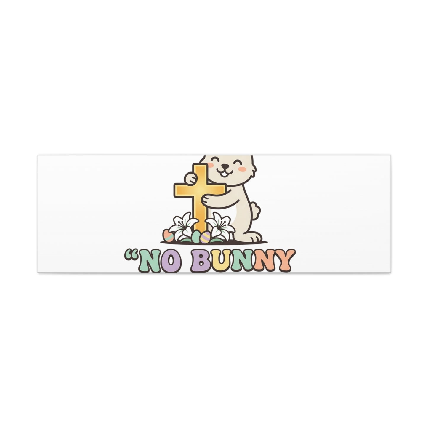 No Bunny Loves You Like Jesus Canvas | Easter Christian, Pastel Retro