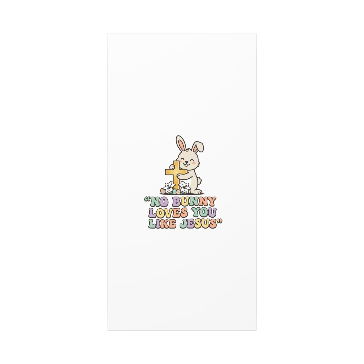 No Bunny Loves You Like Jesus Canvas | Easter Christian, Pastel Retro