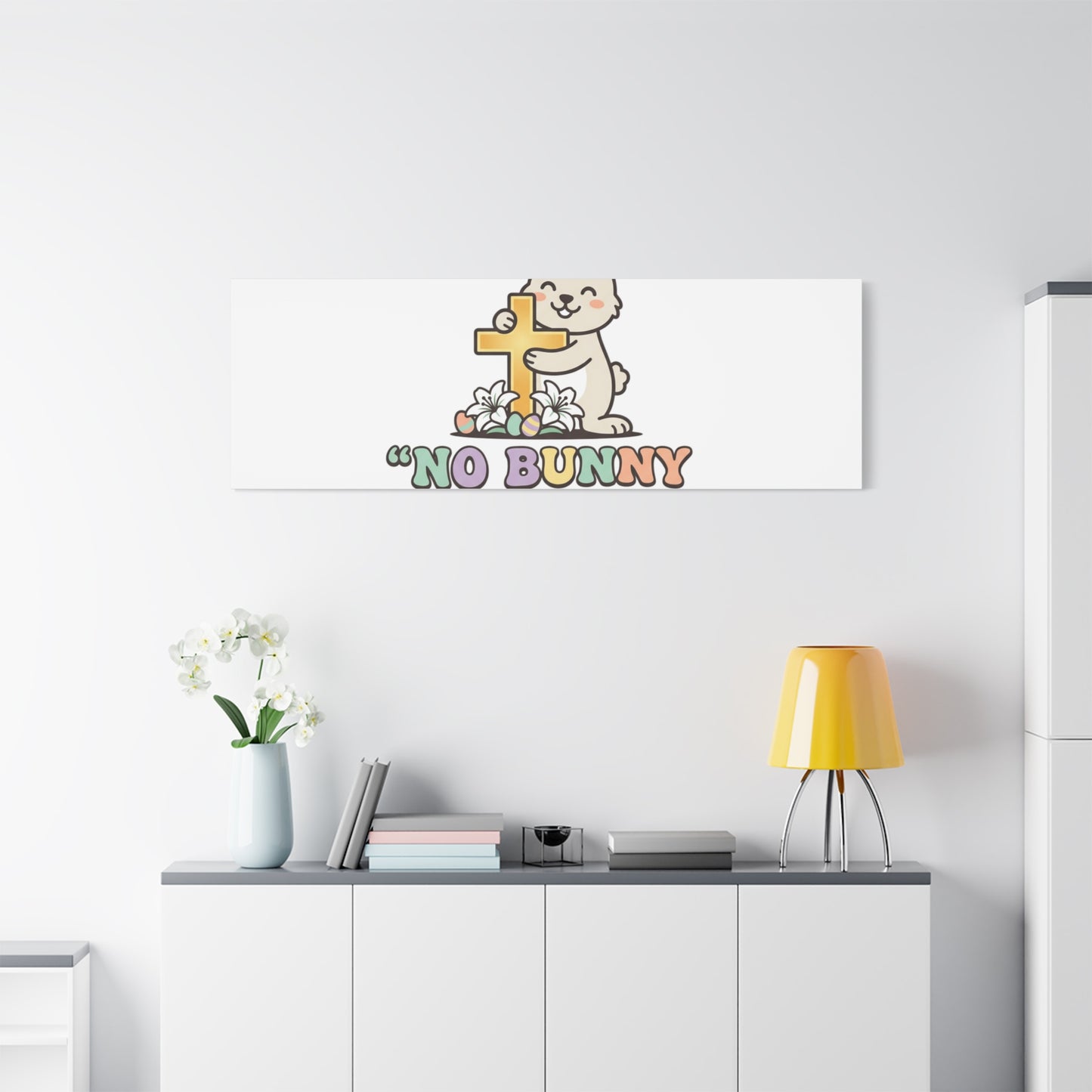 No Bunny Loves You Like Jesus Canvas | Easter Christian, Pastel Retro