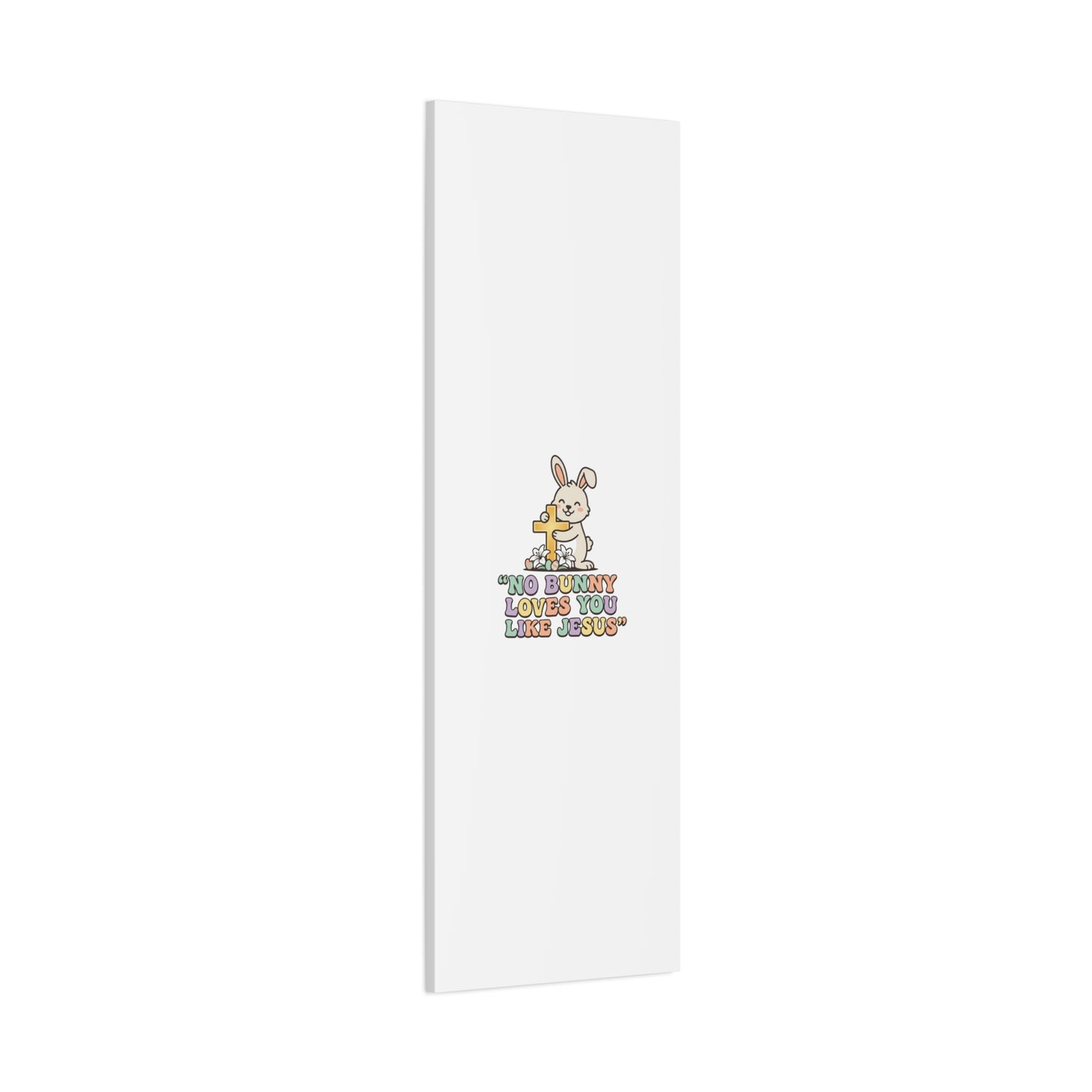 No Bunny Loves You Like Jesus Canvas | Easter Christian, Pastel Retro