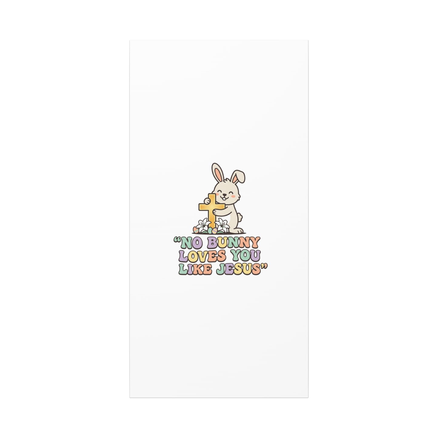 No Bunny Loves You Like Jesus Canvas | Easter Christian, Pastel Retro