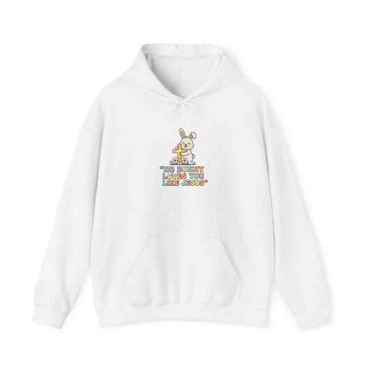 Resurrection Bunny Illustration Hoodie | Easter Christian, Pastel Retro Church Humor