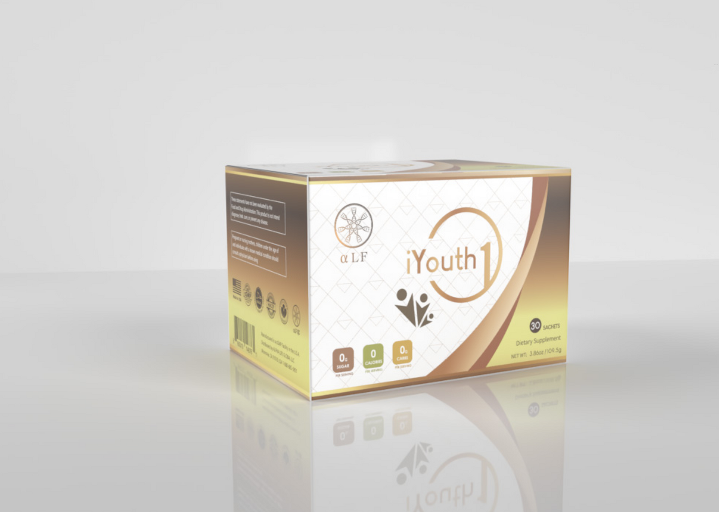 iHealth iYouth No.1 αLF 3650mg Hydrolyzed Marine Collagen Peptides 30 Sticks