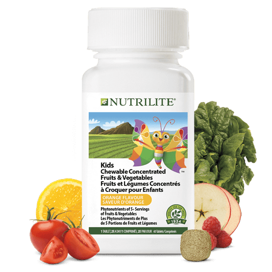 Amway Nutrilite™ Kids Chewable Concentrated Fruits and Vegetables 60 Tablets NEW