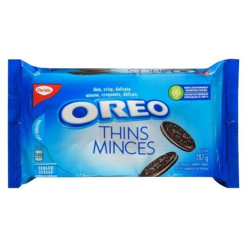 Oreo Thins Original Sandwich Cookies Delicious Dessert Sweet Taste 287g NEW