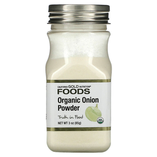 California Gold Nutrition FOODS Organic Onion Powder Aromatic Flavor 3 oz NEW