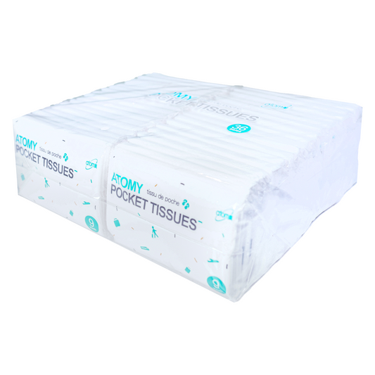 Atomy Pocket Tissues 100% Virgin Pulp 210x180mm 36 Sheets Total Sanitary NEW