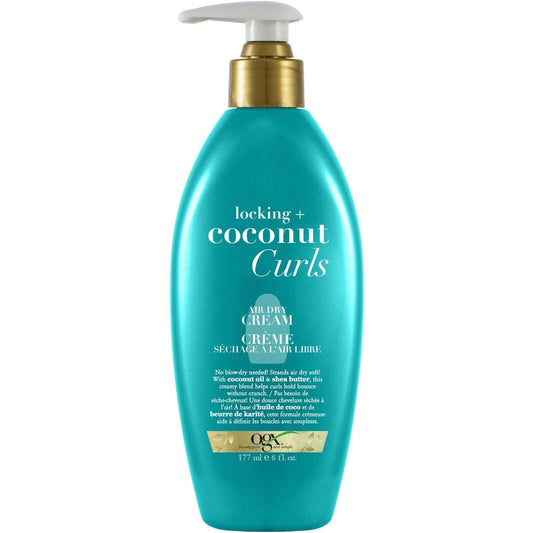 OGX Locking + Coconut Curls Air Dry Cream Envy Blow Dry Soft Shea 6 fl.oz NEW