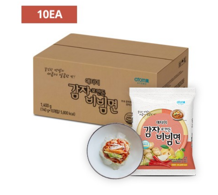 Atomy 土豆辣面 酸甜口味 嚼劲十足 咸味 10 包 每包 140g 新品