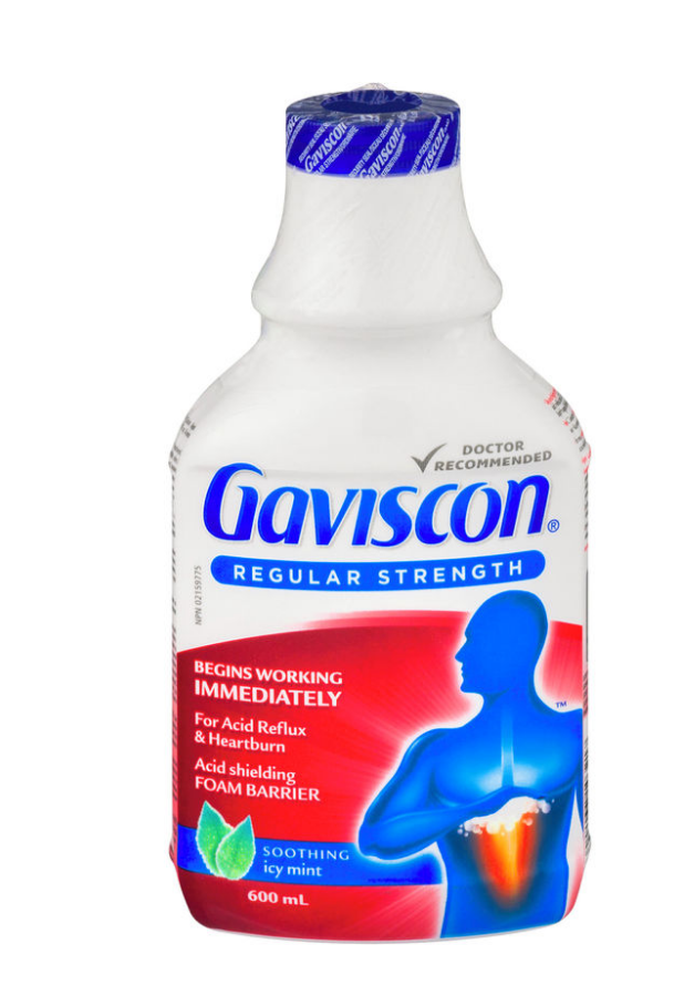 Gaviscon 常规强度液体舒缓冰凉薄荷酸反流 600 毫升全新