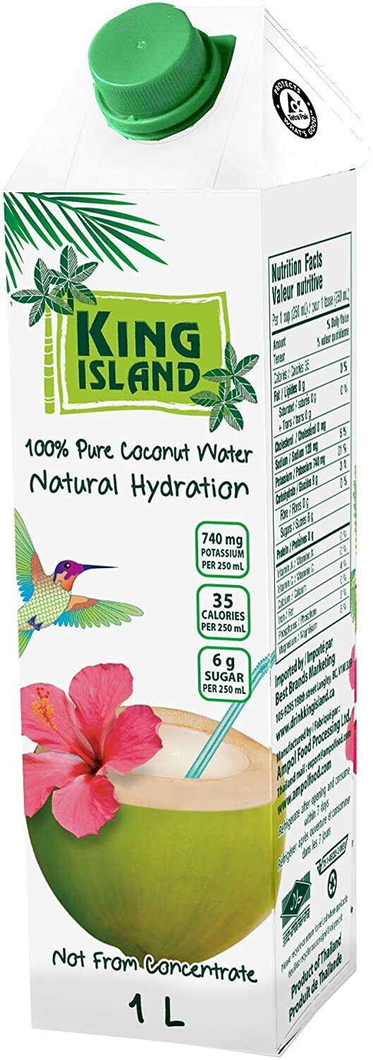 King Island Coconut Pure Juice Refresh Healthy Fresh Tasty Vitamins 1 Liter NEW