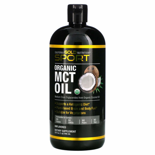 California Gold Nutrition Organic MCT Oil Keto Vegan Non-GMO/Soy 32 fl.oz NEW