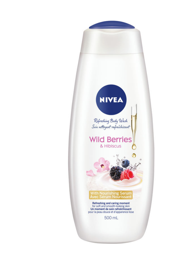 NIVEA Wild Berry & Hibiscus Body Wash Nourish Rich Lather Soften 500ml NEW