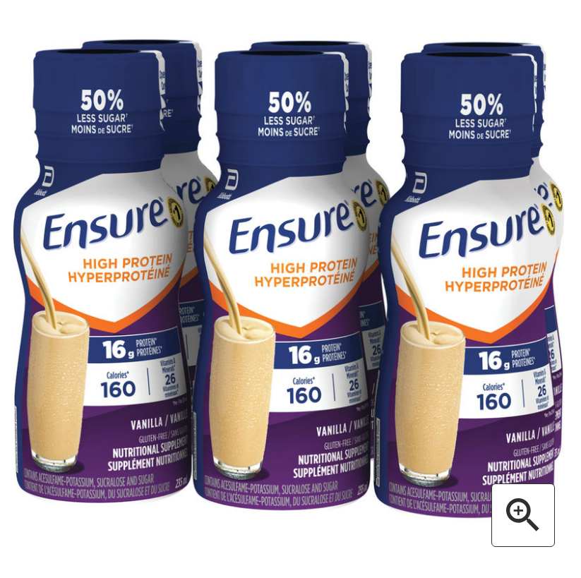 Ensure 高蛋白香草饮料补充营养 6 x 235 毫升 全新