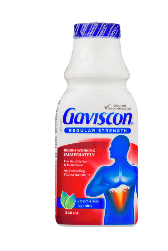 Gaviscon Regular Strength Liquid Soothing Icy Mint Heartburn Acid 340ml NEW