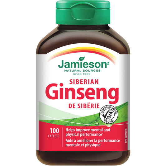 Jamieson Siberian Ginseng Improve Focus Fatigue Stress Anxiety 100 pcs NEW