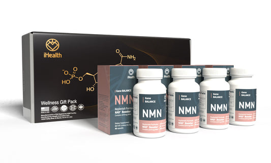 iHealth NMN Gene Balance Replenish NAD+ Gift Pack 4 Bottles 60 caps 12000mg NEW
