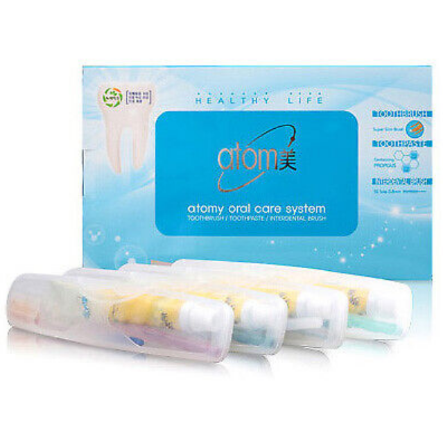 Atomy 口腔护理系统旅行套装牙刷牙膏刷 4 件健康新品