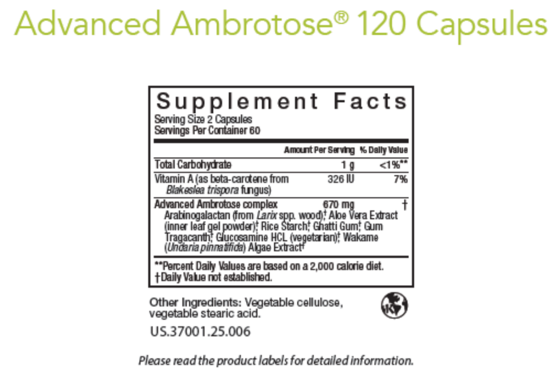 3 Bottles Mannatech Advanced Ambrotose 120 Capsules Cellular Health Enhancer NEW