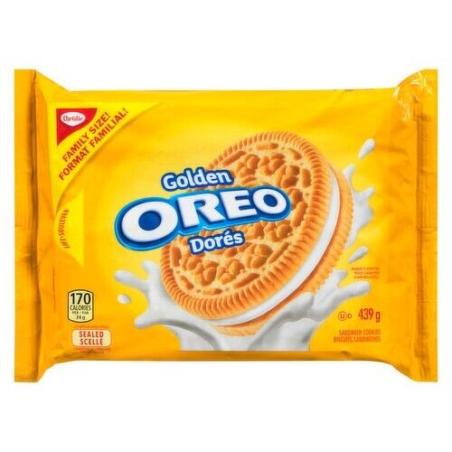 Oreo Golden Family Size Sandwich Cookies Delicious Dessert Sweet Taste 439g NEW