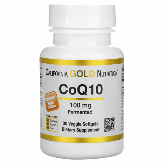 California Gold Nutrition CoQ10 100mg Cardio Heart Support 30 Veggie Caps NEW