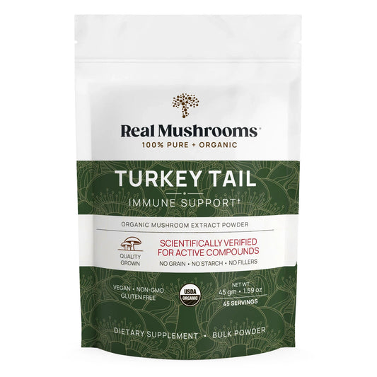 Real Mushrooms Turkey Tail for Pets Bulk Powder Organic Extracts Non-GMO 45g NEW