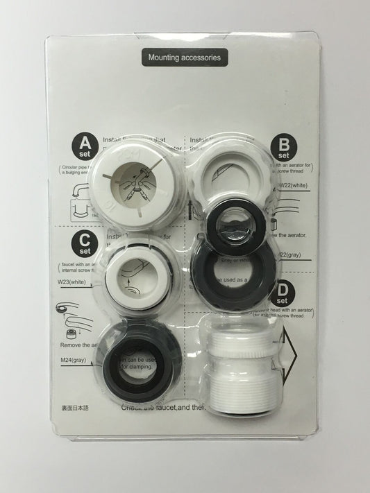 2 Packs Enagic Kangen Leveluk 8 Piece Adapter Set for Large Plastic Diverter NEW