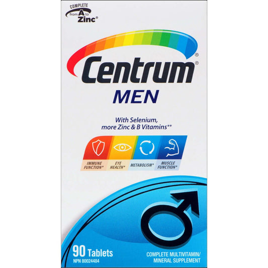 Centrum 男士多种维生素和多种矿物质补充片特惠 90 片 全新