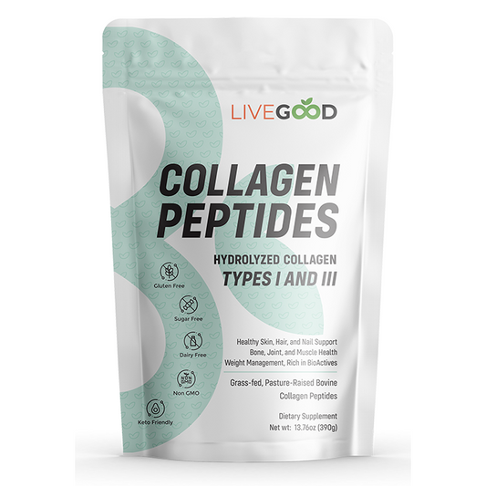 LiveGood Collagen Peptides Abundant Protein Glue Strength Structure 390g NEW