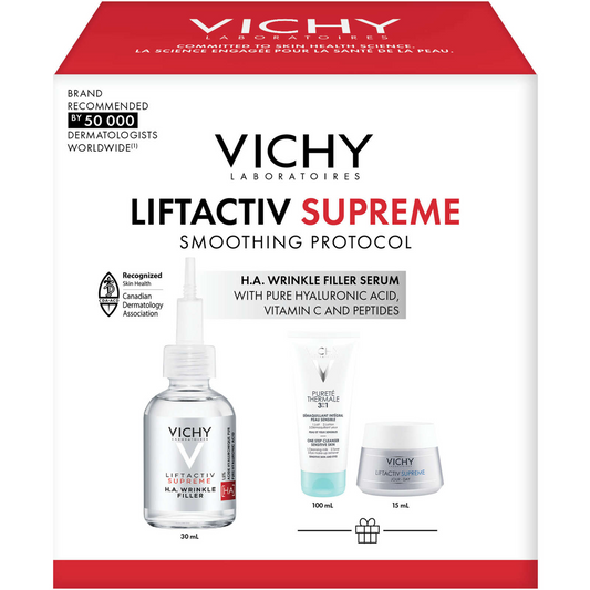 Vichy Liftactiv Supreme H.A. Wrinkle Filler Serum Kit Hyaluronic Acid 3pcs NEW