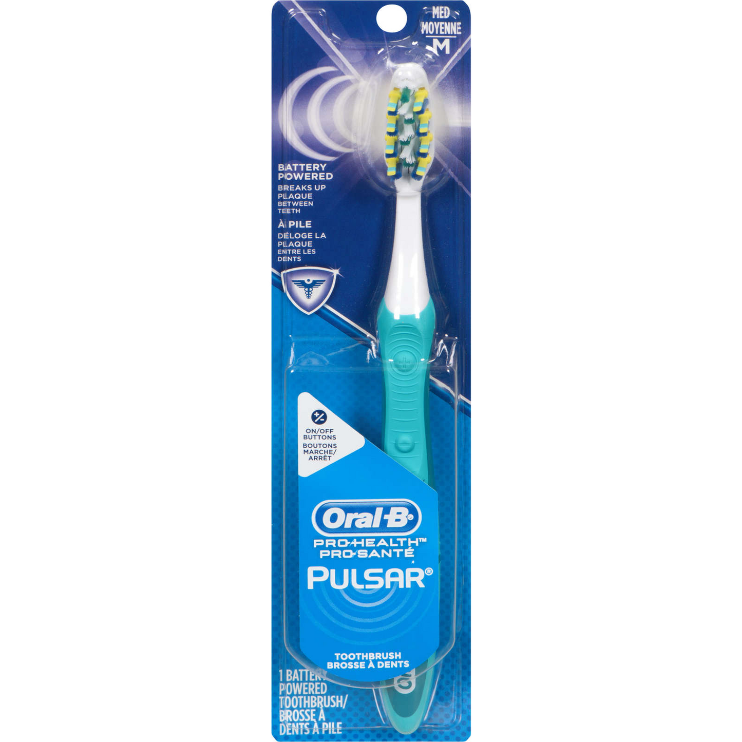 Oral-B Pulsar 中号专业健康牙刷 电池供电 健康 1 件 全新