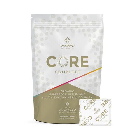 Vasayo Core 完整有机超级食品混合消化护理 30 粒软胶囊 全新